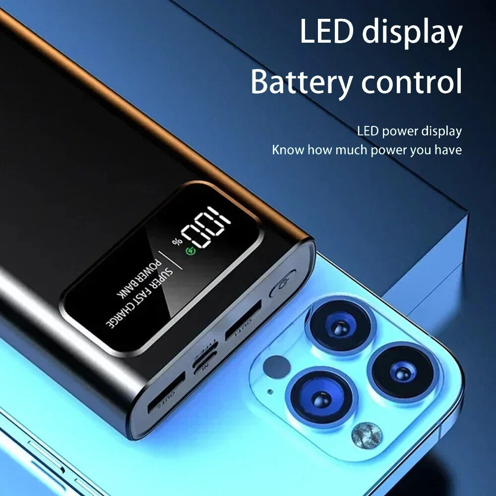 120W Ultra-Fast 50000mAh Portable Power Bank with LED Display